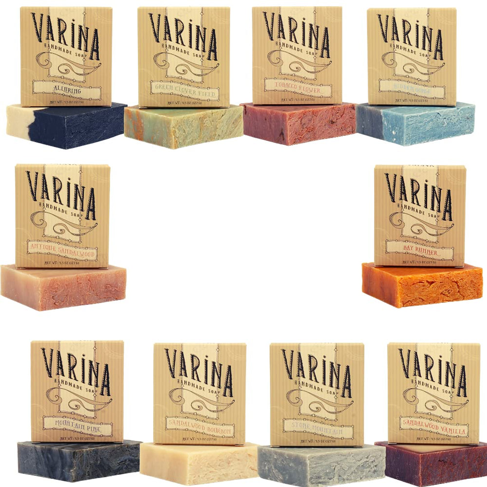 Varina Mens Variety Bar Soap wrapped for fresh daily cleansing