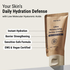 Varuza Ultra Moisturizing Derma Facial Cream packaging – paper-tube design highlights eco-friendly skincare.