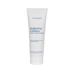 VASANTI Exfoliating Face Wash bottle shows papaya enzymes for radiant skin.