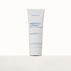 VASANTI Exfoliating Face Wash papaya focus image hints brightening possibilities.