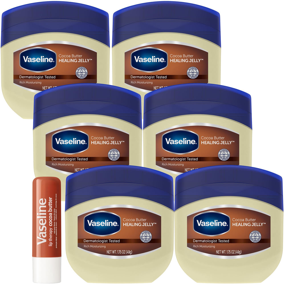 Vaseline Cocoa Butter Healing Jelly travel-pack front view for on-the-go moisture