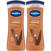 Vaseline Cocoa Radiant bottle closeup for rich moisture delivery.