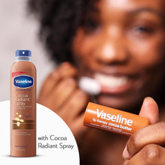 Vaseline Cocoa Radiant Spray packaging highlighting gift-ready set.