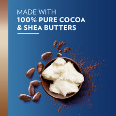 Vaseline Intensive Care Cocoa Radiant Lotion label close-up highlighting nourishing cocoa butter ingredients.