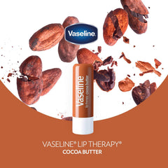 Vaseline Lip Therapy Cocoa Butter Balm pack shows compact 6-pack for on-the-go care.