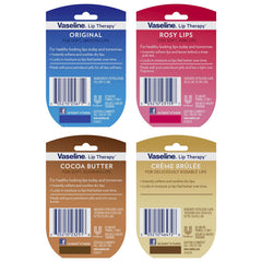 Vaseline Lip Therapy Creme Brulee jar close-up emphasizes cocoa butter comfort.