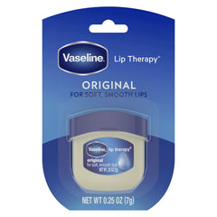 Vaseline Lip Therapy Original 4-pack display highlights bulk lip balm for home and travel.