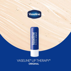 Vaseline Lip Therapy Original Pack twist-up balm demonstrates easy one-handed application.