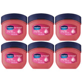 Vaseline Lip Therapy Rosy Lips mini jar close-up delivering hydration