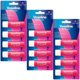 Vaseline Lip Therapy Rosy Lips pack display offers multiple sticks for on-the-go moisture.