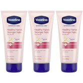 Vaseline Lotion Healthy Hands Keratin pack bottle close-up showing nourished nails and moisturized skin