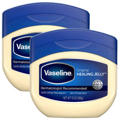 Vaseline Petroleum Jelly value-size 2-pack front view for everyday moisture protection