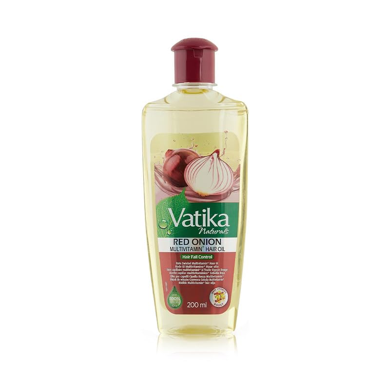 Vatika Naturals Multivitamin Hair Oil bottle promoting nourishment for healthy hair.
