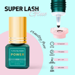 VAVALASH black lash glue delivering a seamless bond with no visible film