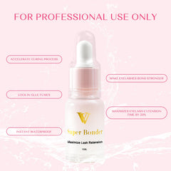 VAVALASH lash bonder applying layer at lash root demonstrates bonding support.