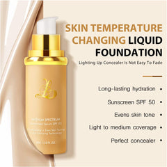 VBEYD Foundation 4-in-1 color-changing beads demonstrate shade matching and instant hydration.