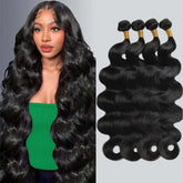 VBOKYD body wave bundles 16-inch closeup weft for durable daily wear