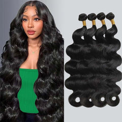 VBOKYD body wave bundles 16-inch closeup weft for durable daily wear