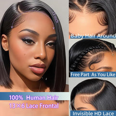 VCVVCV Bob Wig pre-plucked hairline demonstrates seamless blend with skin tone