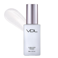 VDL Lumilayer Primer bottle closeup for radiant skin prep