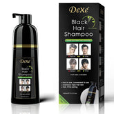 Vedora Instant-Black-Hair-Shampoo bottle shows ammonia-free formula for gentle color.