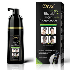 Vedora Instant-Black-Hair-Shampoo bottle shows ammonia-free formula for gentle color.