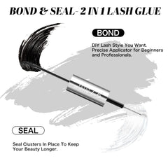 VEYESBEAUTY 2-in-1 lash bond and seal in action delivers dual-function protection.
