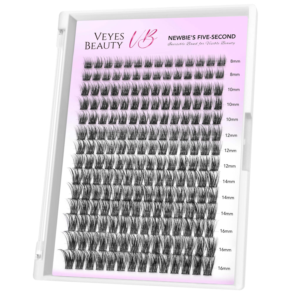 VEYESBEAUTY Dreamy Cluster Lashes in 8-16mm ready for quick DIY lash extensions.