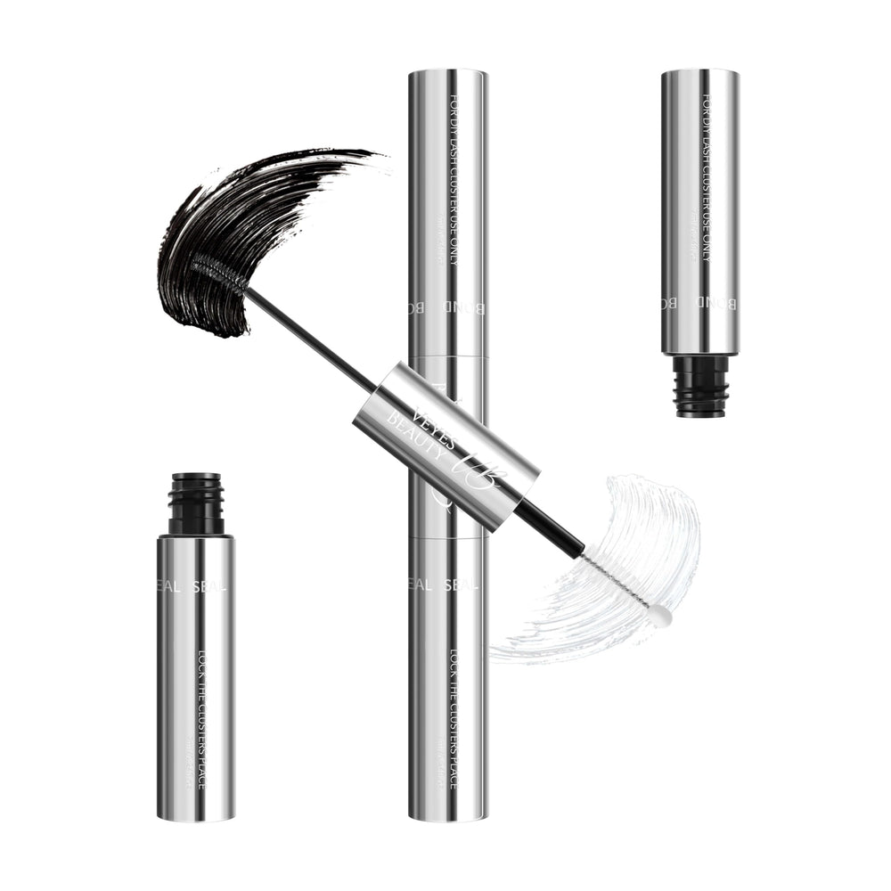 VEYESBEAUTY Lash Bond and Seal application demonstrates even glue distribution for durable lashes.