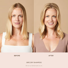 VEGAMOUR GRO Dry Shampoo mist-application shows quick root refresh and lift