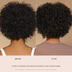 VEGAMOUR HYDR-8 marula oil detail showcases nourishing shine from plant oils.