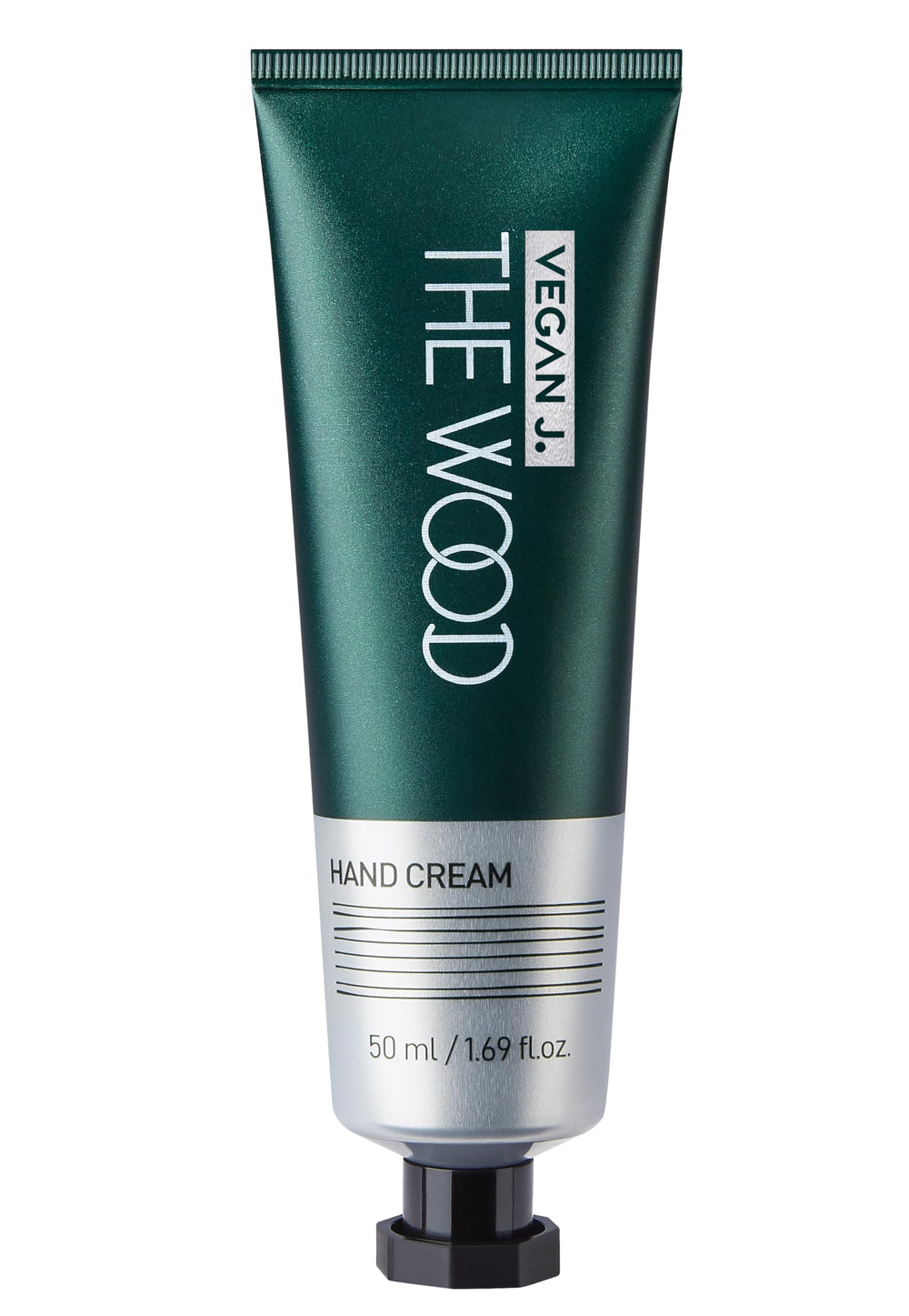 Vegan J. Wood Hand Cream jar-lid shows premium packaging for quick use.