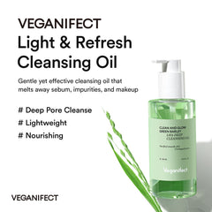 VEGANIFECT Rice Bran Oil droplet—dissolves buildup for clearer skin
