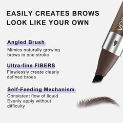 VEIAH Eyebrow Pen buildable color to match any look.