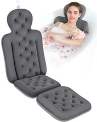 VEILS bath pillow full-body back support highlights spa-like tub comfort.