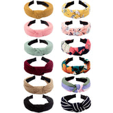 VELSCRUN 12-pcs knotted headbands set for versatile daily styling.