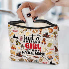 VeloKomo makeup bag 9.8 by 7 inches fits brushes and essentials.