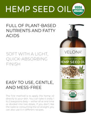 Velona hemp-seed-oil-pour demonstrates nourishing oil for face and body care routines