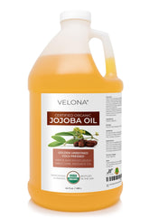 Velona Jojoba Oil bottle with pure organic oil for daily skincare hydration.