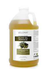 velona olive pomace oil 64oz bottle—pure carrier oil for skin hydration and hair softness