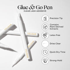 VELOUR Glue & Go Pen beginner-friendly lash application that saves time