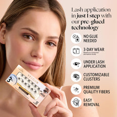 VELOUR no glue technology illustration shows mess-free self-adhesive system