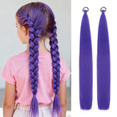 Vemet 2-pack purple ponytail extensions 26 inch for cosplay