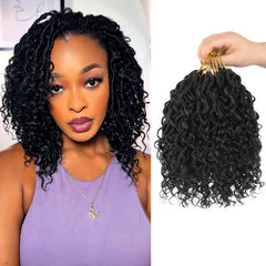 Vemet Goddess Locs crochet hair 8 inch full head look for natural volume