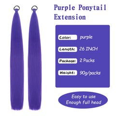 Vemet pony tail extensions elastic tie for quick styling