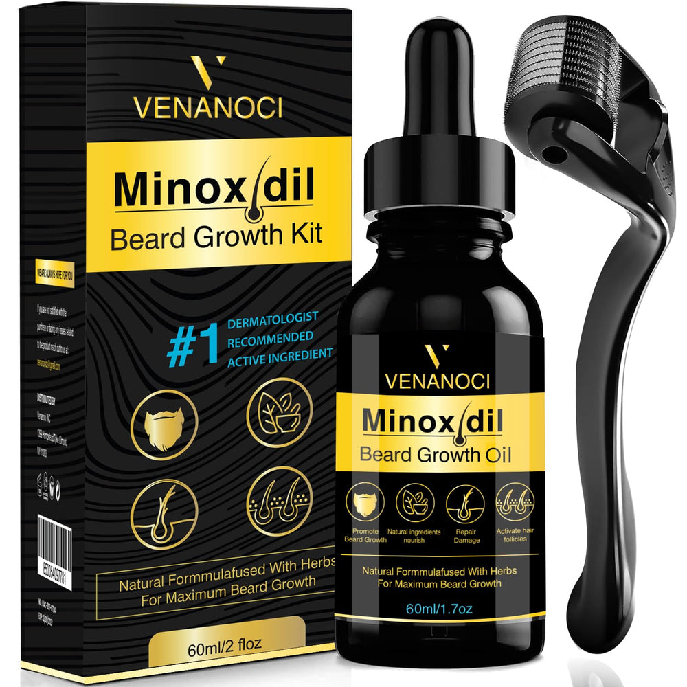 Venanoci 5minoxidil serum bottle with a 5% formula for potential hair growth support.