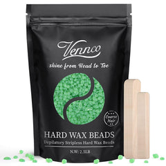 VENNCO Aloe Wax Beads 40oz refill for long-lasting body waxing