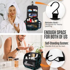 VENTURE 4TH hanging toiletry bag with removable clear pouch eases TSA checks.