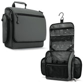 VENTURE 4TH hanging toiletry bag in shadow gray ready for travel organization