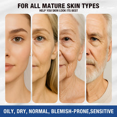 Vepxzory Antiaging neck cream application demonstrates targeted hydration around the neck.